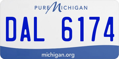 MI license plate DAL6174