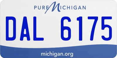 MI license plate DAL6175