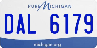 MI license plate DAL6179