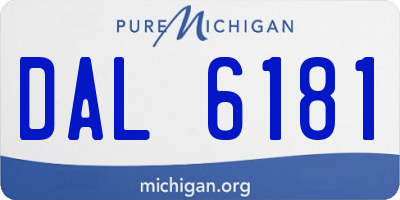 MI license plate DAL6181