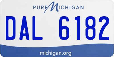 MI license plate DAL6182