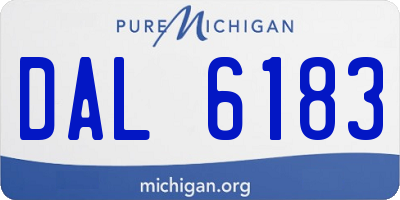 MI license plate DAL6183