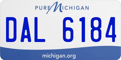 MI license plate DAL6184