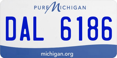 MI license plate DAL6186