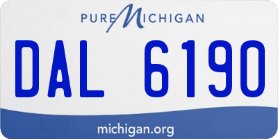 MI license plate DAL6190