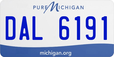 MI license plate DAL6191