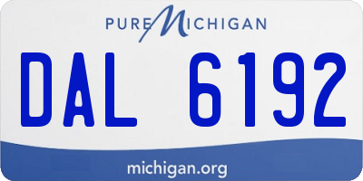 MI license plate DAL6192