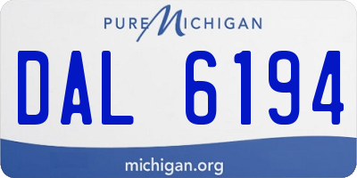 MI license plate DAL6194