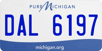 MI license plate DAL6197