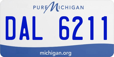 MI license plate DAL6211
