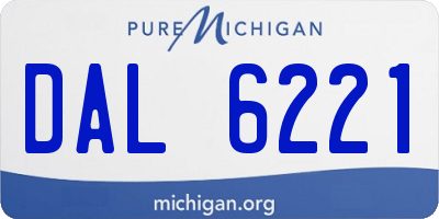 MI license plate DAL6221