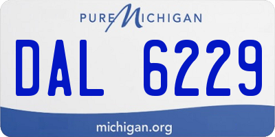 MI license plate DAL6229