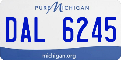 MI license plate DAL6245