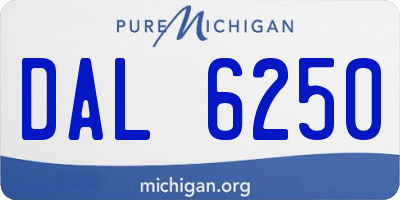 MI license plate DAL6250