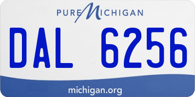 MI license plate DAL6256