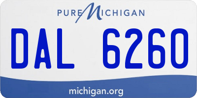MI license plate DAL6260