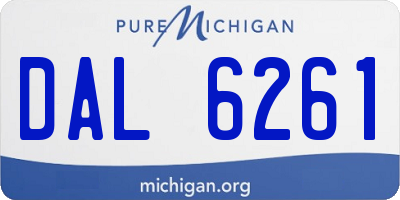 MI license plate DAL6261