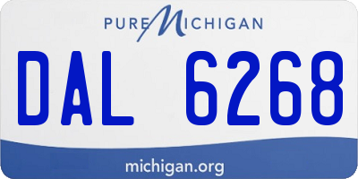 MI license plate DAL6268