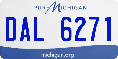 MI license plate DAL6271