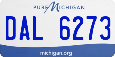 MI license plate DAL6273