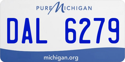 MI license plate DAL6279