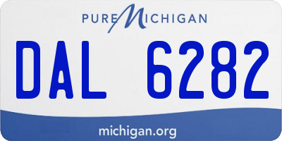 MI license plate DAL6282