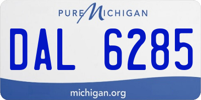 MI license plate DAL6285