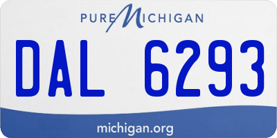 MI license plate DAL6293