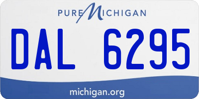 MI license plate DAL6295