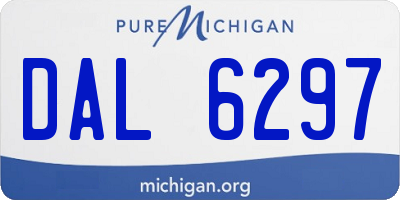 MI license plate DAL6297