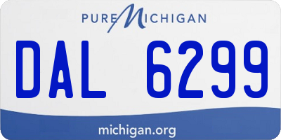 MI license plate DAL6299