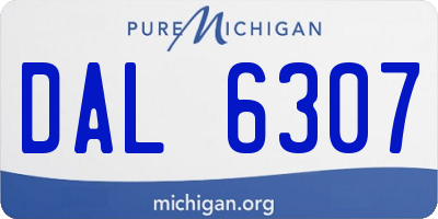 MI license plate DAL6307