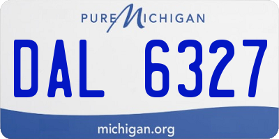 MI license plate DAL6327