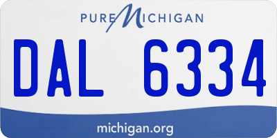 MI license plate DAL6334