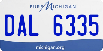 MI license plate DAL6335
