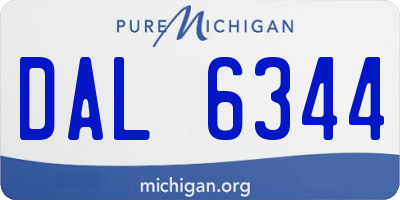 MI license plate DAL6344