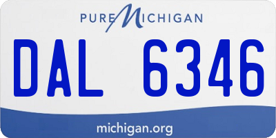 MI license plate DAL6346