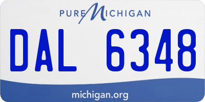 MI license plate DAL6348