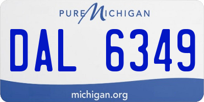 MI license plate DAL6349