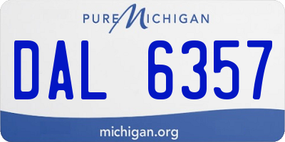 MI license plate DAL6357