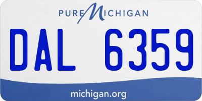 MI license plate DAL6359