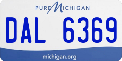 MI license plate DAL6369