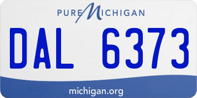 MI license plate DAL6373