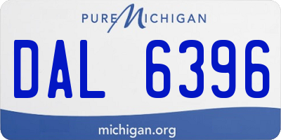 MI license plate DAL6396