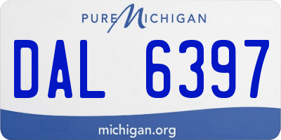 MI license plate DAL6397