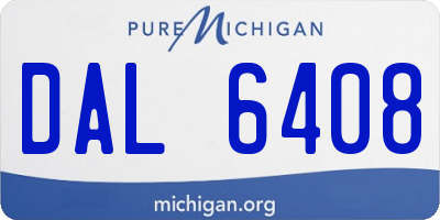 MI license plate DAL6408