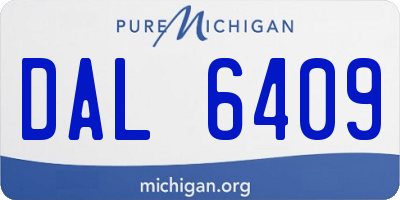 MI license plate DAL6409