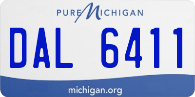 MI license plate DAL6411