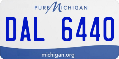 MI license plate DAL6440