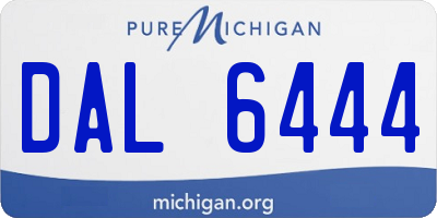 MI license plate DAL6444